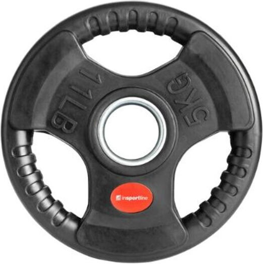 inSPORTline Δίσκος Ολυμπιακού Τύπου Λαστιχένιος 1 x 5kg Φ50mm με Λαβές