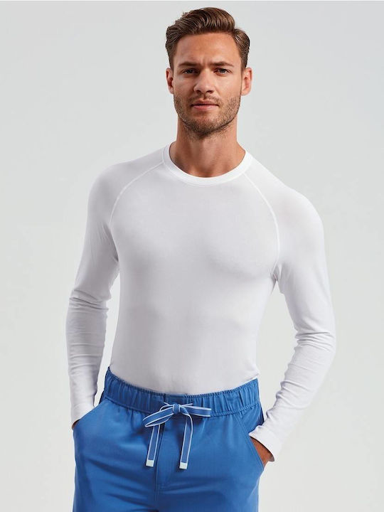 Premier Men's Promotional Long Sleeve Blouse White