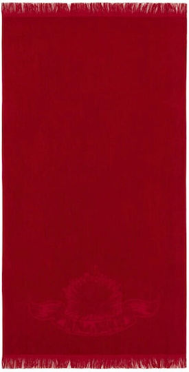 Sun of a Beach Red Beach Towel with Fringes