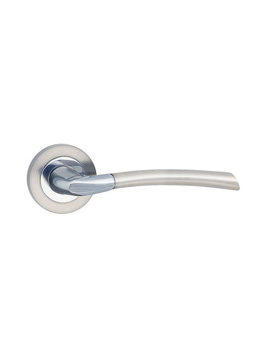 Türgriff Mittlere Tür Platte Chrom Satin