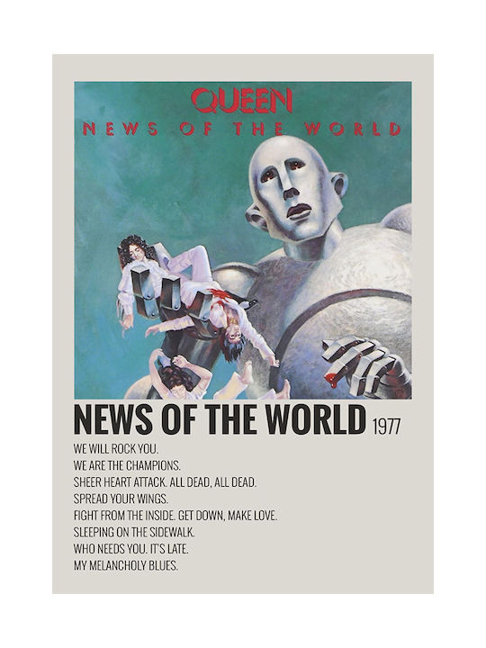 Music Poster News World Queen Ms729 40cm X 50cm-70856pd157641