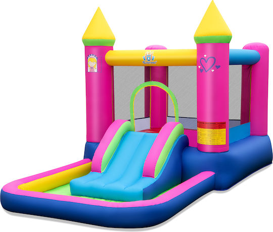 Costway Φουσκωτό Princess Castle Κάστρο με Τραμπολίνο & Τσουλήθρα για 3-12 Ετών