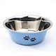 Pet's Choice Rostfreier Stahl Futternapf & Wasserschale für Hund & Katze 400ml in Hellblauer Farbe