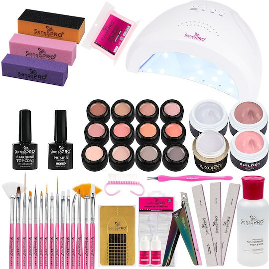 Set Unghii False Gel Uv Promoție #55 + Cadou Set 15 Perii Pentru Unghii Manichiură