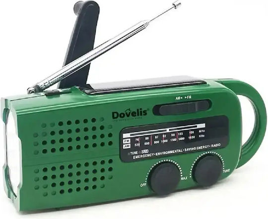 Led Solar Lighting Accessories for Camping with Flashlight, Radio & Powerbank 150lm 2W Green