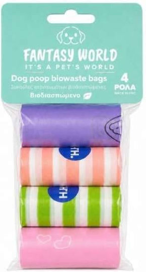 Fantasy World Saci Biodegradabili Pentru Excremente 4 Buc 15 Buc Pe Rolă
