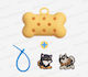Bone Dog Excrement Removal Bag Case 2 Charms Yellow