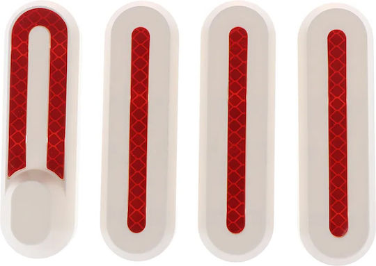 Avizar Wheel Covers Reflective Stickers Xiaomi M365 Pro White