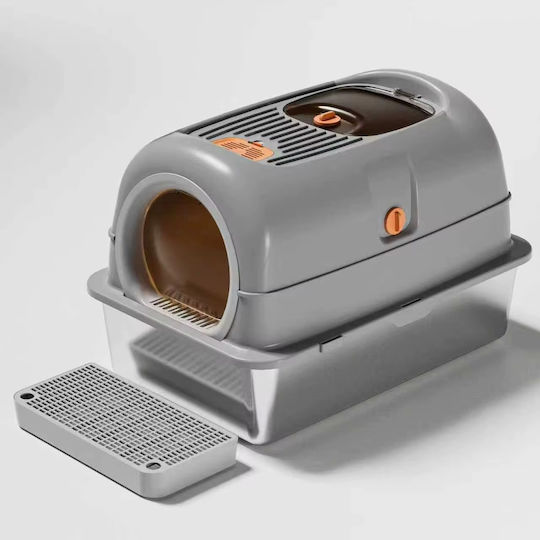 Pet's Choice Closed Grey Cat Toilet L60 x W40 x H40cm