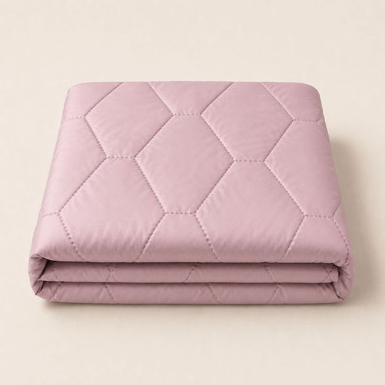 Πάπλωμα Διπλό με Γέμιση Microfiber 200x210εκ. Ροζ 300 GSM