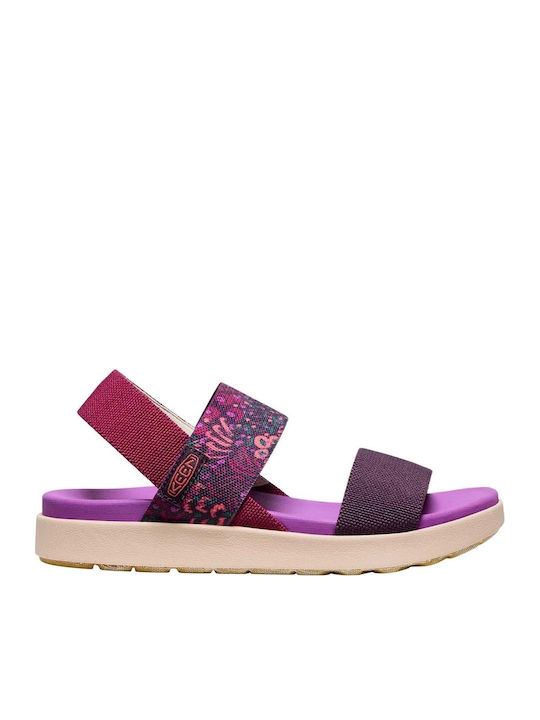 Keen Elle Flache Sandalen für Damen Sportlich Lila