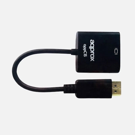 Approx X1215 DisplayPort male to VGA female Converter