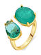 Luxenter Women's Silver Gold Plated Ring