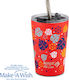 Nava "we Care" Ποτήρι Θερμός Ανοξείδωτο / Πλαστικό BPA Free 350ml Aloha με Καλαμάκι