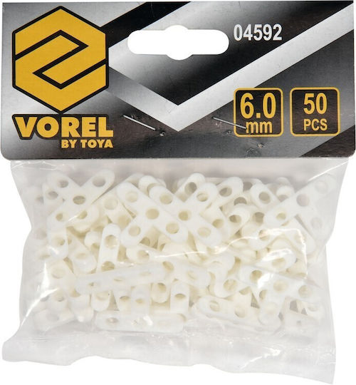 Vorel Tile Spacer Cross 6mm 50 Pieces