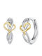 Daskalakis Single Gold Plated Silver Hoop Earring B1267