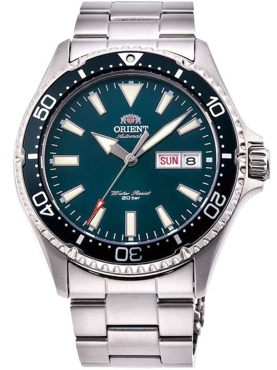 Orient Diver Men's Battery Watch with Silver Metal Bracelet