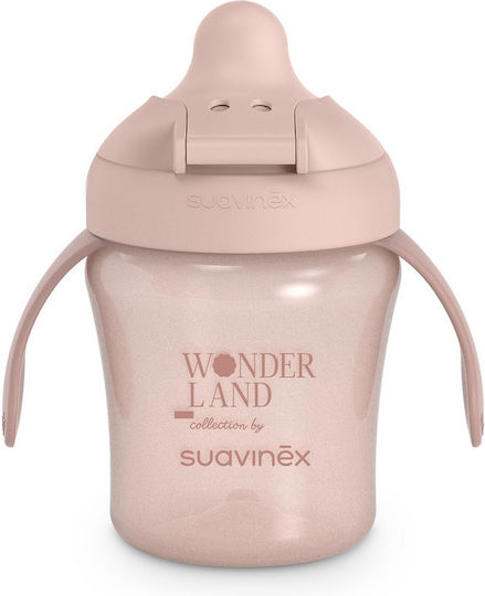 Suavinex Biberon Educațional din Plastic cu Mânere Roz pentru 6m+ 200ml