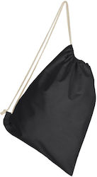 Shopping Bag Pouch Backpack-1ds SG Accessories Cotton Backpack Single Drawstring Black