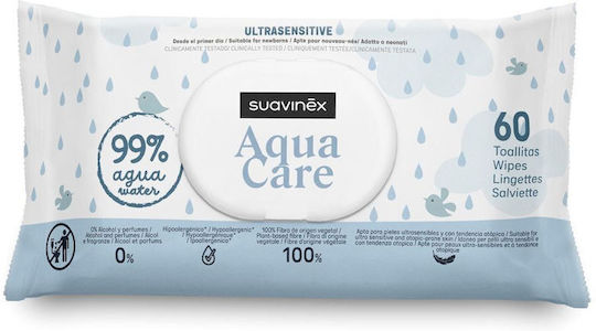 Suavinex Μωρομάντηλα χωρίς Άρωμα, Οινόπνευμα & Parabens 60τμχ