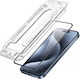 3mk Pachet 2 Folii Protectie Telefoane Tempered Glass iPhone 15 Pro Cadru Aplicator Negru Transparent