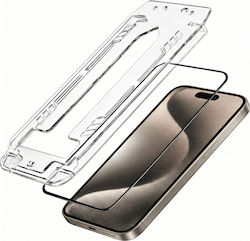 3mk Pack 2 Tempered Glass Iphone 15 Pro Max Applicator Frame Black Transparent 3mk Pack 2 Tempered Glass Iphone 15 Pro Max Applicator Frame Black Transparent