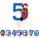 Chippo Geburtstagstorte Kerze Clown 134788 Nummer 5 Blau 9,5 cm