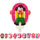 Chippo Geburtstagstorte Kerze Clown 134788 Nummer 0 Rosa 9,5 cm