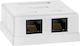 Lk-wp-032 Priză de rețea autoadezivă montare pe perete Cat.5e Utp dublă 2x Rj45 Alb Punch Down