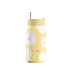 Estia Lens Save The Aegean Thermos Bottle Stainless Steel BPA Free 360ml Yellow Daisy with Straw Estia Lens Save The Aegean Thermos Bottle Stainless Steel BPA Free 360ml Yellow Daisy with Straw