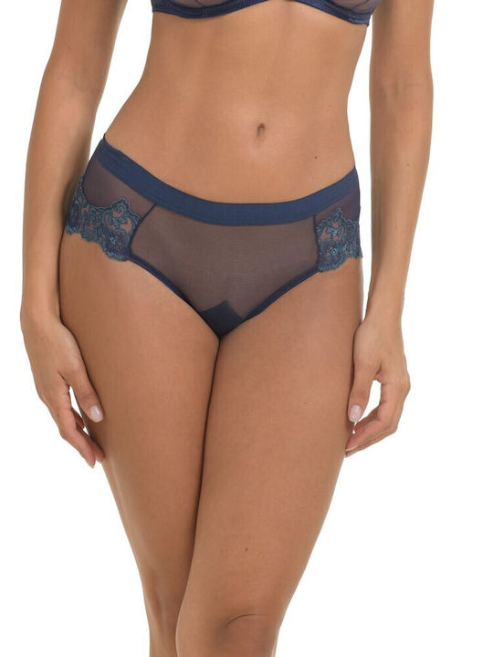 Damen-Boxer Mit Spitze Blau
