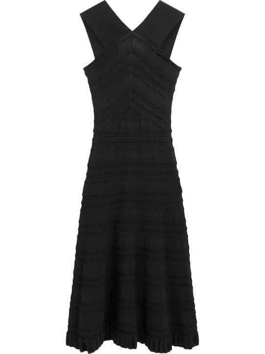 Καλοκαιρινό Midi Βραδινό Φόρεμα Black