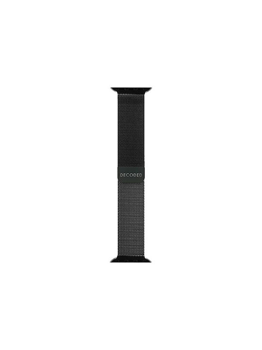 Decoded Миланска верижка Apple Watch 38 40 41 42mm Неръждаема стомана Черна