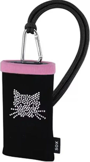 Sox Noshikumi Cat Pink калъф за телефон калъф за мобилен телефон Jet *8598154 10-76 Универсален 115 X 65 Mm Черен
