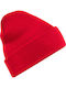 Beanie Unisex Σκούφος Πλεκτός σε Κόκκινο χρώμα