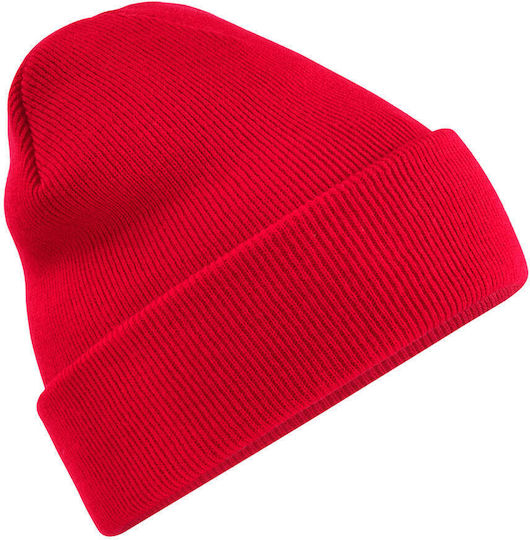 Beanie Unisex Strickmütze in Roter Farbe