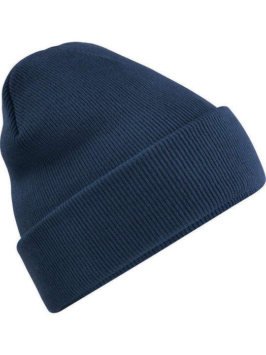 Beanie Unisex Knitted Beanie in Navy Blue