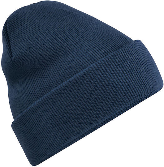Beanie Unisex Knitted Beanie in Navy Blue