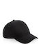 Jockey Cap B62n Beechfield Organic Cotton 5 Panel Black