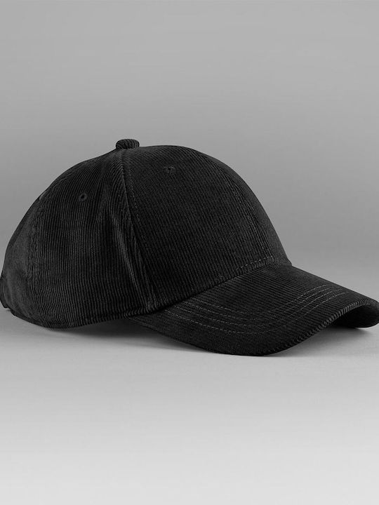Earthaware Organic Cord Baseball Cap Beechfield B680 Black