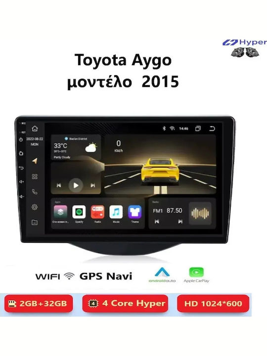 Toyota Aygo 2015 Android Multimedia CarPlay Android Auto GPS Wi-Fi Bluetooth