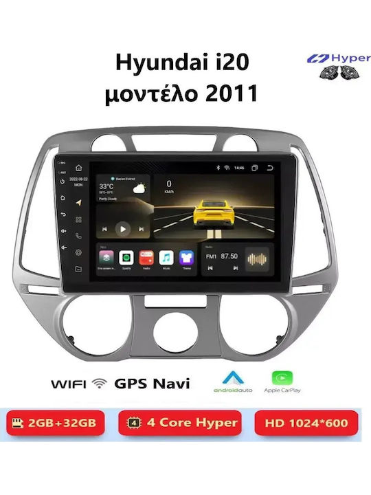 Hyundai I20 2011 Android Multimediacarplay Androidauto GPS Eingebautes Wi-Fi Bluetooth Sh140