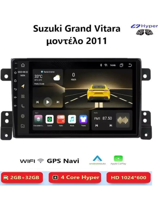 Suzuki Grand Vitara 2011 Android Multimedia Carplay Androidauto Gps Wi-fi Bluetooth Sh25
