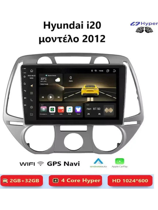 Hyundai I20 Vor 2012 Android Multimedi CarPlay Androidauto GPS Eingebautes Wi-Fi Bluetooth Sh141
