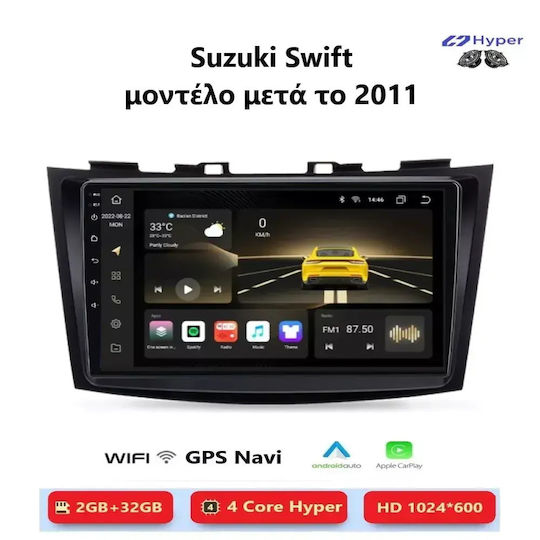 Suzuki Swift 2011 Android Multimedia Carplay Androidauto Gps Wi-fi Bluetooth Sh47
