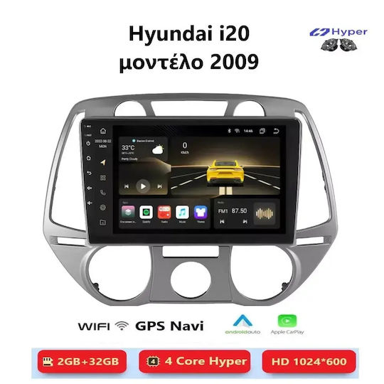 Hyundai I20 2009 Android Multimedia CarPlay Android Auto GPS Wi-Fi Bluetooth SH138