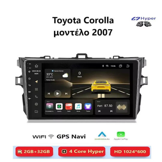 Toyota Corolla 2007 Android Mulimedia Carplay Androidauto Gps Wi-fi Bluetooth Sh131