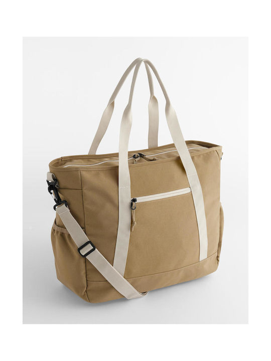 BagBase Schultertasche für Fitnessstudio Beige