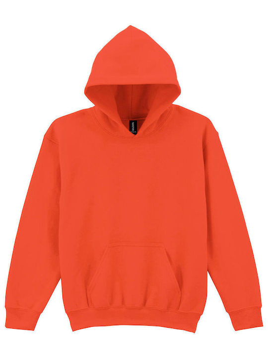 Kinder-Sweatshirt mit Kapuze Orange
