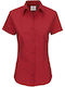 Short Sleeve Women's Shirt Deep Red